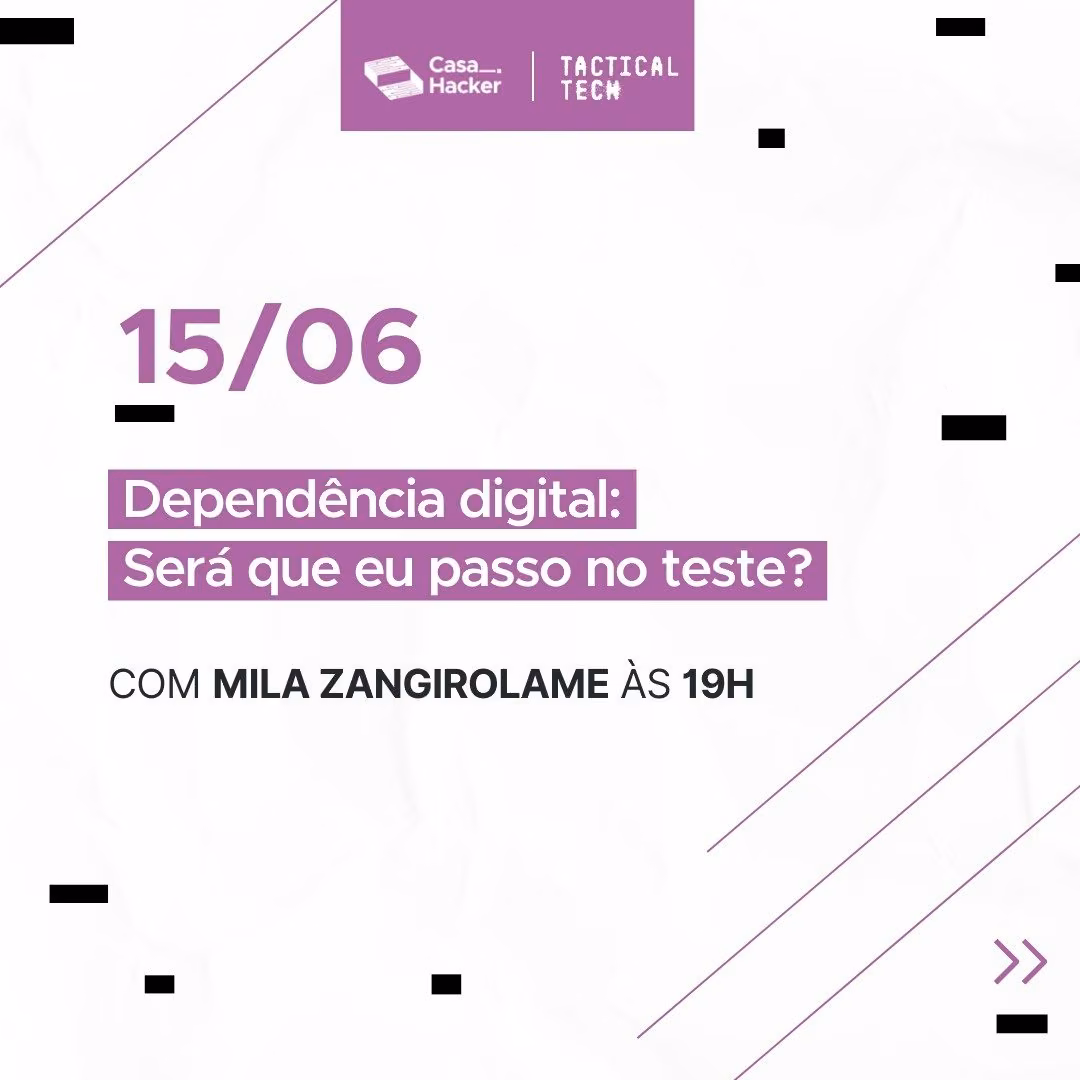 Arte de divulgação do evento DEPENDÊNCIA DIGITAL
