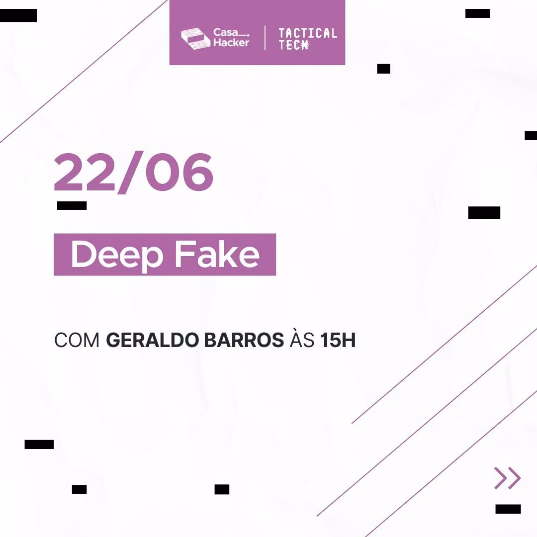 Arte de divulgação do evento DEEPFAKE