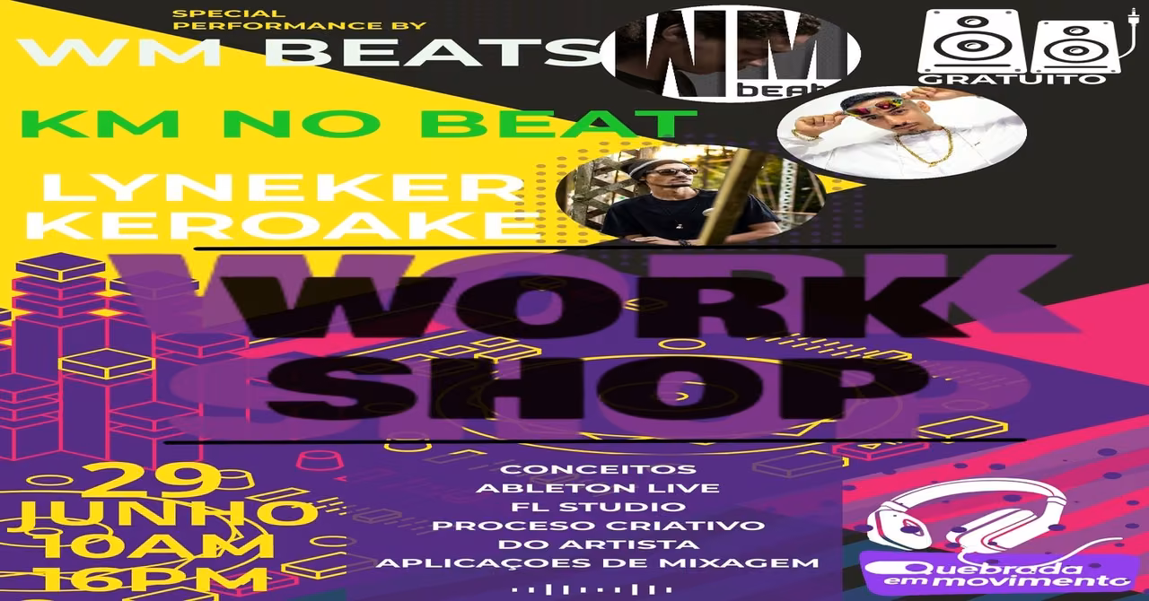Arte de divulgação do evento Work Shop