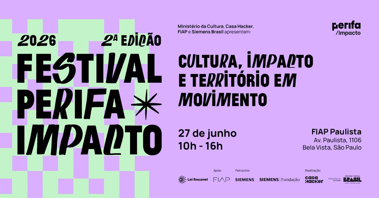 Arte de divulgação do evento Festival PerifaImpacto