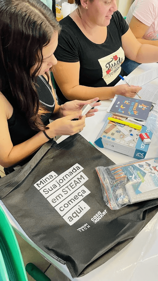 Desenvolvimento de projetos de eletrônica do Minas em Tech de 2024 em Sumaré (SP), na Escola Estadual Wadih Jorge Maluf.